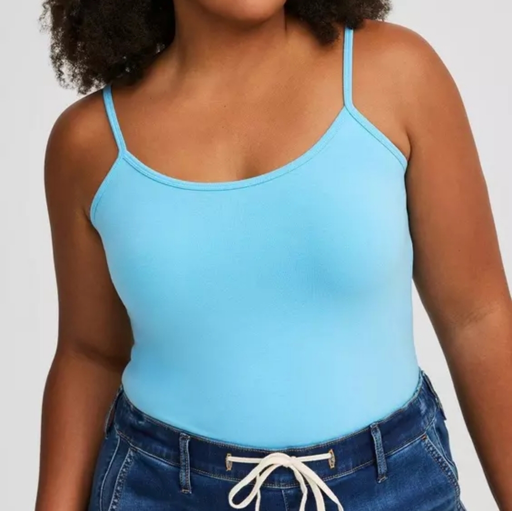 Torrid Light Boho Blue Foxy Stretchy Cami Tank Top 3X Women's Plus Size NWT